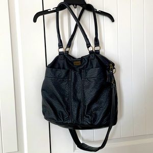 VANS Black Faux-Leather Boho Bag